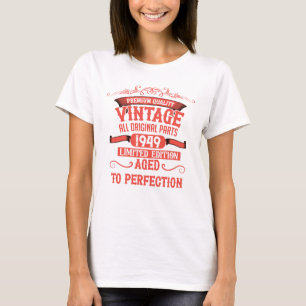 T-shirt Soirée personnalisée vintage de 75e anniversaire