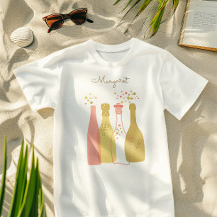 T-shirt Soirée Rétro entre Filles au Champagne Cadeau Pers