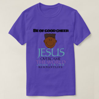 T-shirt Sois d'une bonne humeur teintée de violet