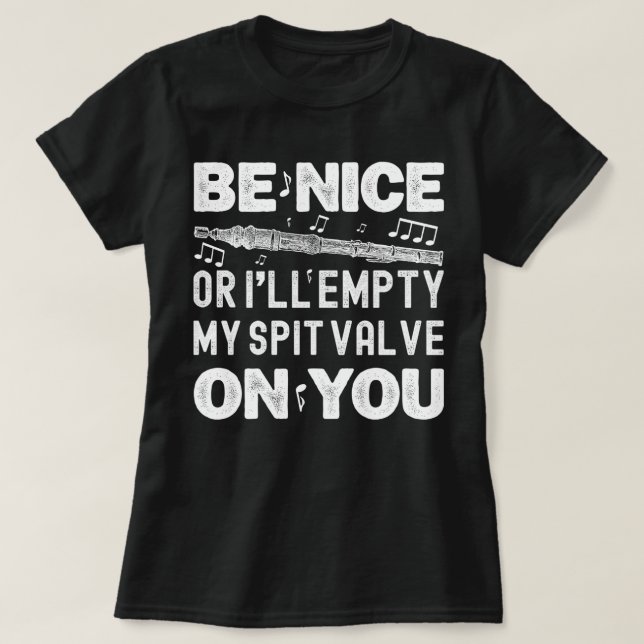 T-shirt Sois gentil Je Vide Mon Vanne Spit Flageolet Playe (Design devant)