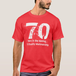 T-shirt Soixante-dixième exécution drôle A5 de qualité