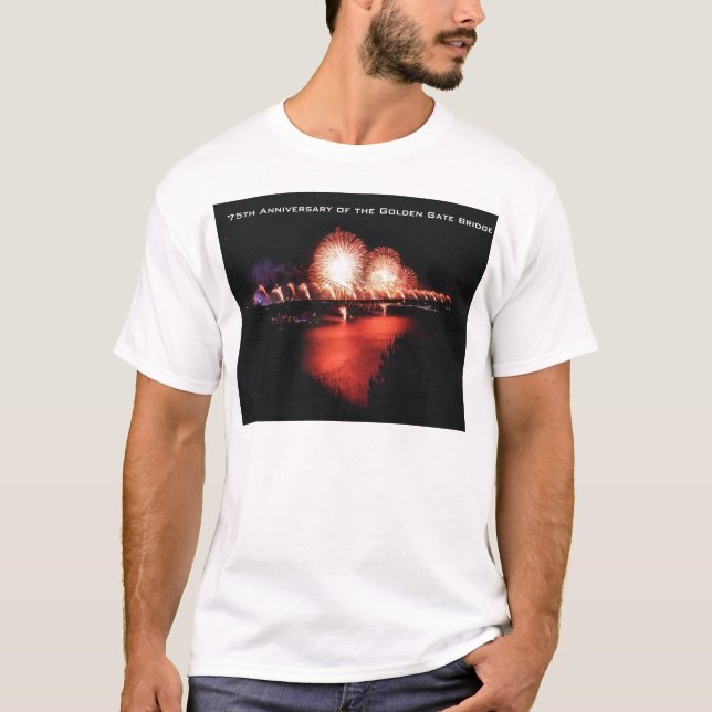 T-shirt soixante-quinzième Anniversaire de golden gate (Devant)