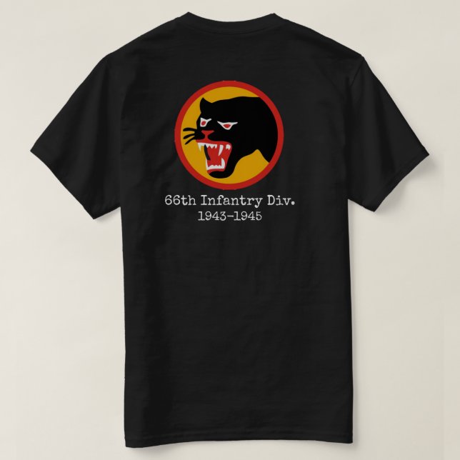 T-shirt soixante-sixième Chemise d'infanterie (Design dos)