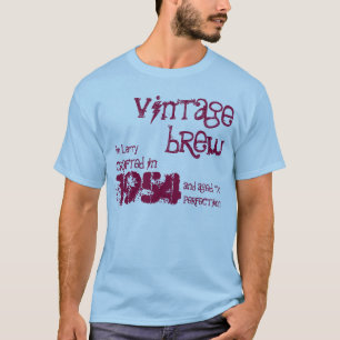 T-shirt soixantième Brew vintage V07L du cadeau