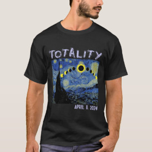 T-shirt Solar Eclipse 2024 Totalité Art Avril 8 Hommes Fem