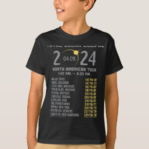 T-shirt Solar Eclipse 2024 Totalité Avril 8 Hommes Femmes