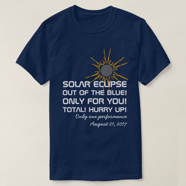 T-shirt Solar Eclipse Performance drôle personnalisable (Design devant)