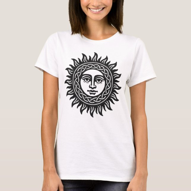 T-shirt Solar Visage Sigil – Tee-shirt à l'emblème du Sole (Devant)