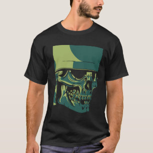 T-shirt Soldat Crâne Simple moderne Black Art tendance