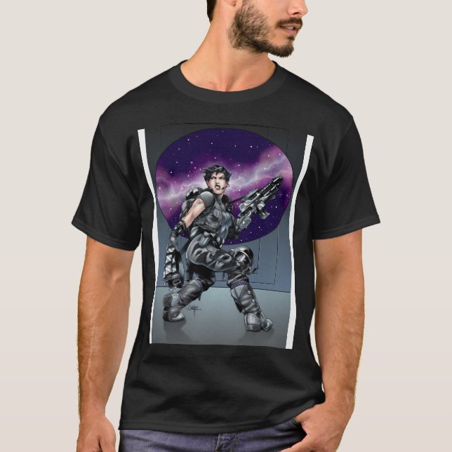 T-shirt Soldat de la fille spatiale (Devant)