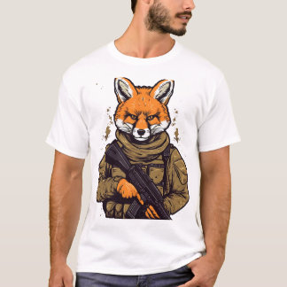 T-shirt Soldat Fox Army Military Fox