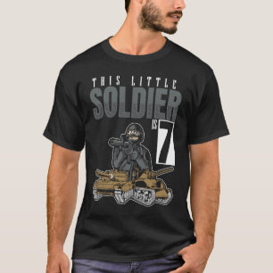 T-shirt Soldat garçon de 7 ans Camouflage d'anniversaire G