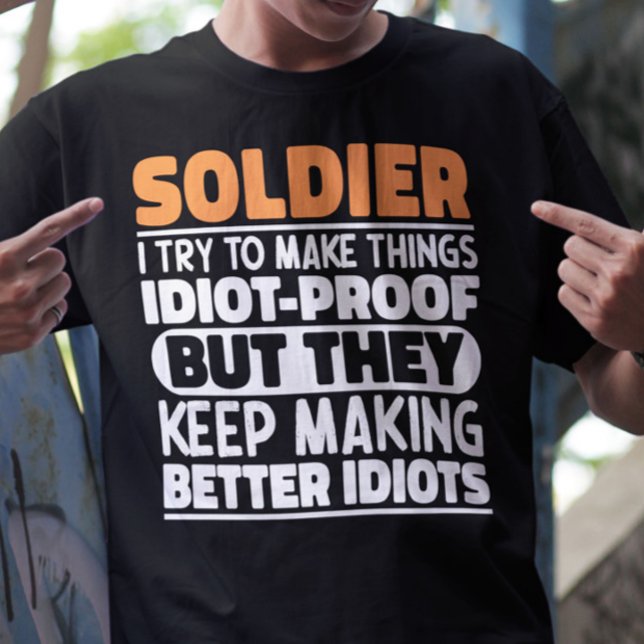 T-shirt Soldat J'Essaie De Faire Des Choses Drôle Drôle Di (Créateur téléchargé)