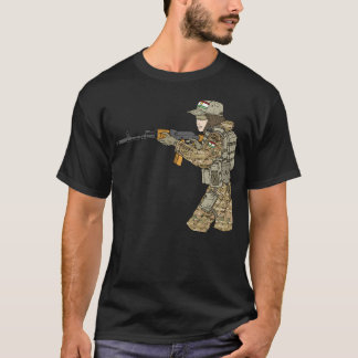 T-shirt Soldat kurde. Soldat féminin. Kurdistan.