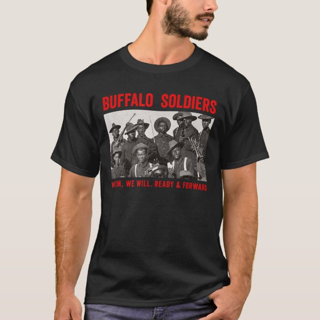T-shirt Soldats de Buffalo 9e et 10e cavalerie Amer africa (Devant)