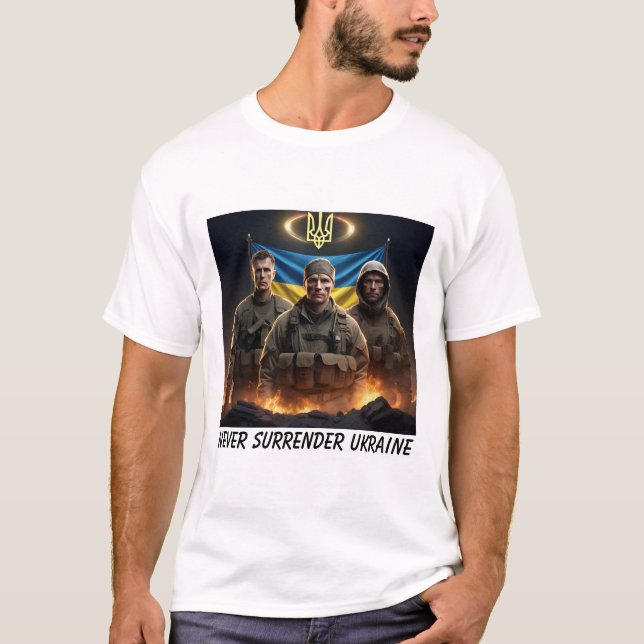 T-shirt Soldats ukrainiens Force Trident United24 (Devant)