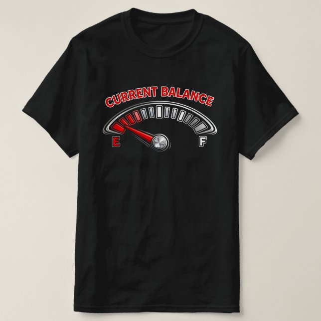 T-shirt Solde actuel Design minimaliste drôle. (Design devant)