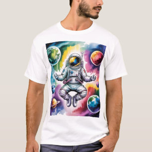 T-shirt Solde Galactique - Astronaut & Universe À L'Intéri