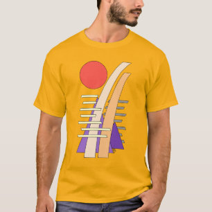 T-shirt Soleil abstrait, ombres, reflets et structures
