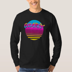 T-shirt Soleil chaud gris Rétro 80s 90s Vaporwave Vintage
