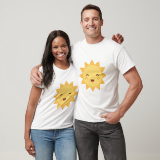 T-Shirt Soleil de Dessin Animé Joyeux Souriant Mig
