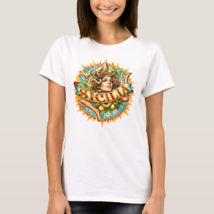 T-shirt Soleil de Sicile Trinacrie 