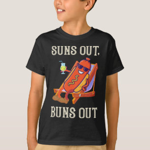T-shirt Soleil Dehors Pains À Hot-Dog Dehors Saucisse Bbq