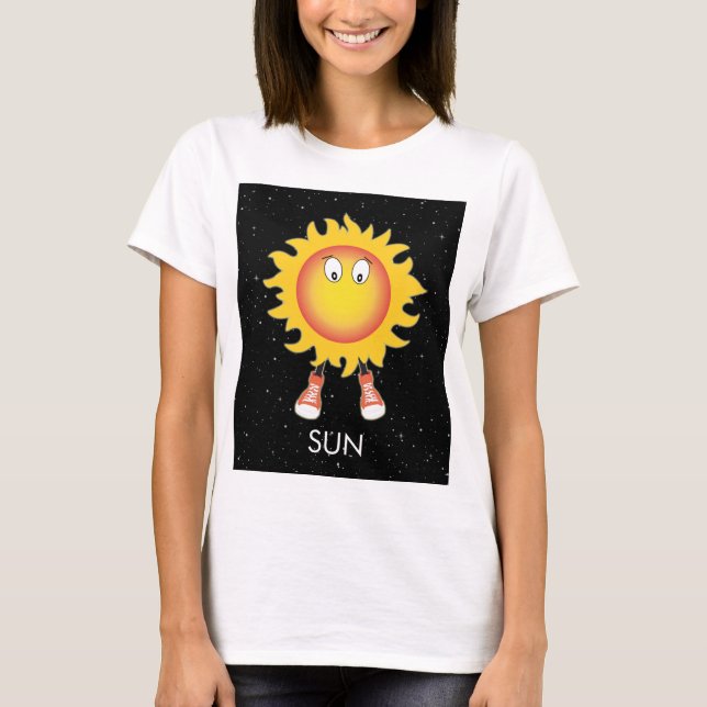 T-shirt Soleil et étoiles dans l'espace (Devant)