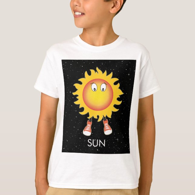 T-shirt Soleil et étoiles dans l'espace (Devant)