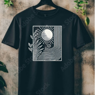 T-shirt soleil et vagues
