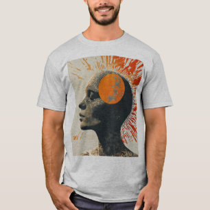 T-shirt "Soleil éternel : Memento Mori Halftone Collage T-