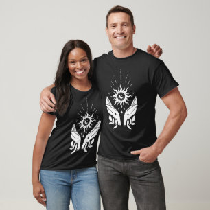 T-shirt Soleil Lunaire Céleste Et Mains