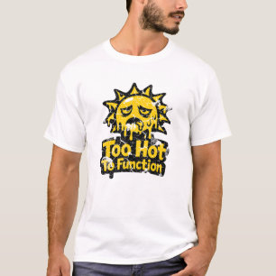 T-shirt Soleil Pixel Rétro Vintage Chaleur d'Été en Détres