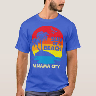 T-shirt Soleil Rétro D'Une Plage Panama City