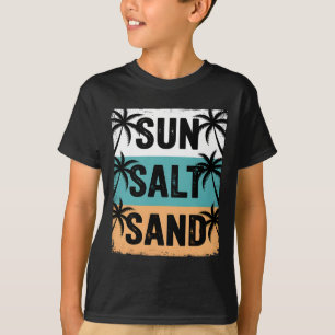 T-shirt Soleil Sel Sable Été Plage Ambiance Vacances Famil