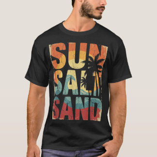 T-shirt Soleil Sel Sable Rétro Vintage Plage Vacances d'Ét