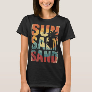 T-shirt Soleil Sel Sable Rétro Vintage Plage Vacances d'Ét