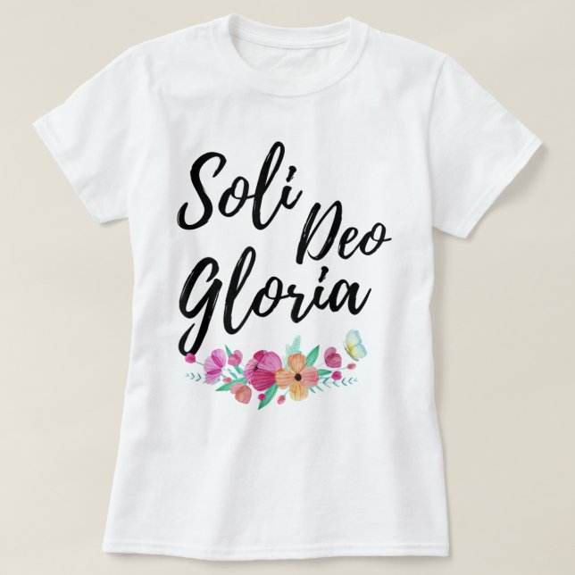 T-shirt Soli Deo Gloria Gloire à Dieu seul Citation chréti (Design devant)