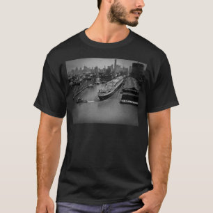 T-shirt Solides solubles Etats-Unis au pilier à New York