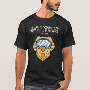 T-shirt Solitude Utah - Drôle Chien Ski Googes
