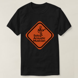 T-shirt Solo Musicien Acoustique Hommes Black Tee Orange L
