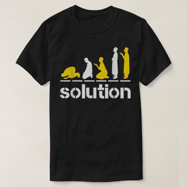 T-shirt Solution Prière islamique musulmane Ramadan Salat  (Design devant)