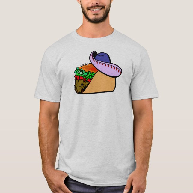 T-shirt Sombrero portant du taco (Devant)