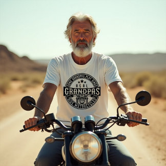 T-shirt Some Grandpas Play Bingo Real Grandpas Ride Motorc