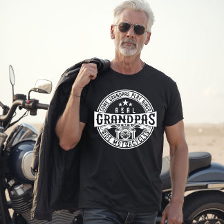 T-shirt Some Grandpas Play Bingo Real Grandpas Ride Motorc