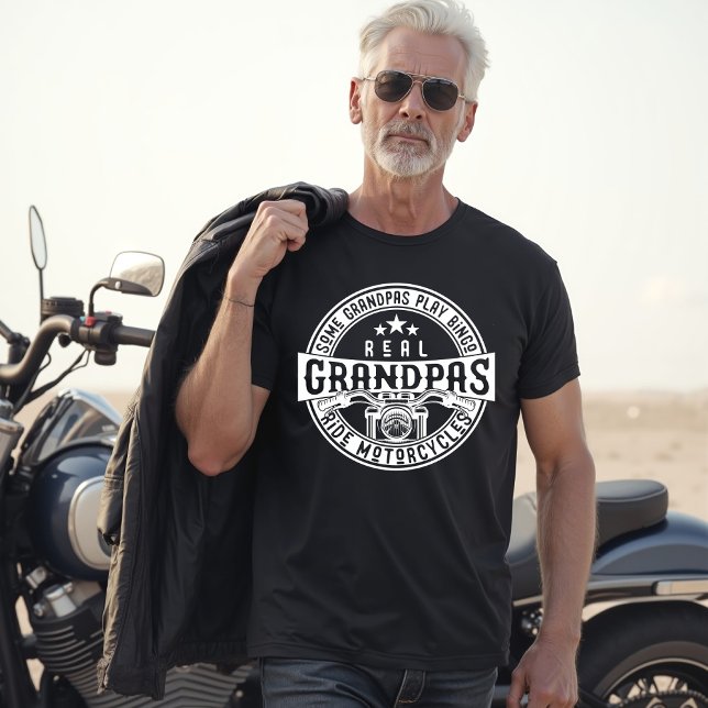 T-shirt Some Grandpas Play Bingo Real Grandpas Ride Motorc (Créateur téléchargé)