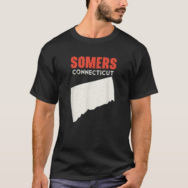 T-shirt Somers Connecticut USA State America Travel Connec (Devant)