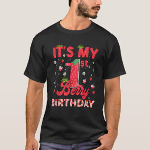 T-shirt Son 1er Berry Anniversaire Sweet One Strawberry Ki