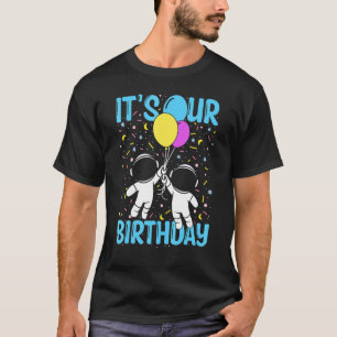 T-shirt Son Anniversaire Astronautes jumeaux Anniversaire