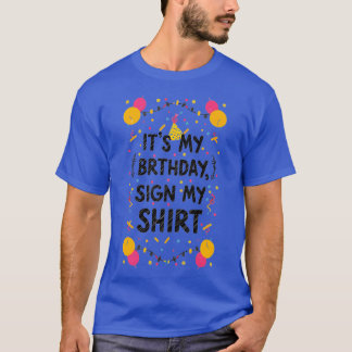 T-shirt Son Anniversaire Signe Mon Chemise Filles Enfants